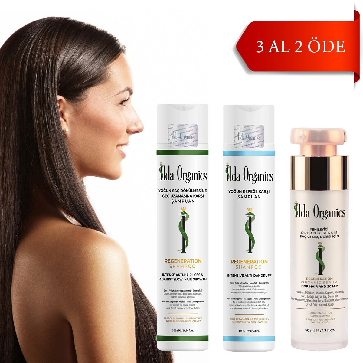 Yoğun Saç Dökülmesi-Uzamama, Kepek, Egzama, Kaşıntı -ŞAMPUAN ve SERUM -SAÇ İXİRİ SETİ