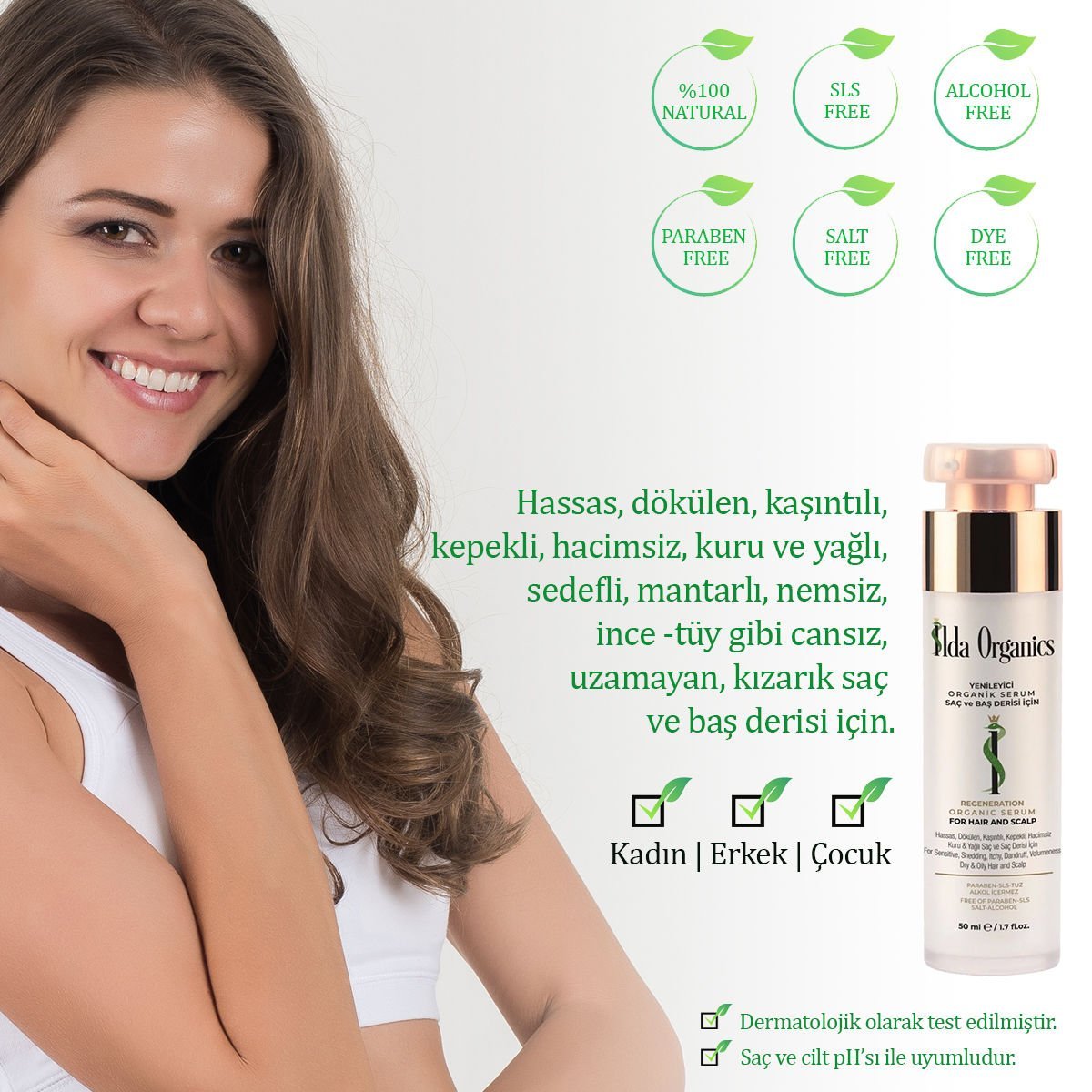 Yenileyici Organik  SAÇ ve BAŞ Derisi Serumu